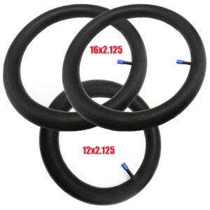 16''x2.125 and 12.5''x2.125 (2+1) Inner Tubes Compatible with Stroller Revolution SE/Pro/Flex/SU/Ironman Tire Tube,Made from BPA/Latex Free Premium Quality Butyl Rubber,by FYSHIQING