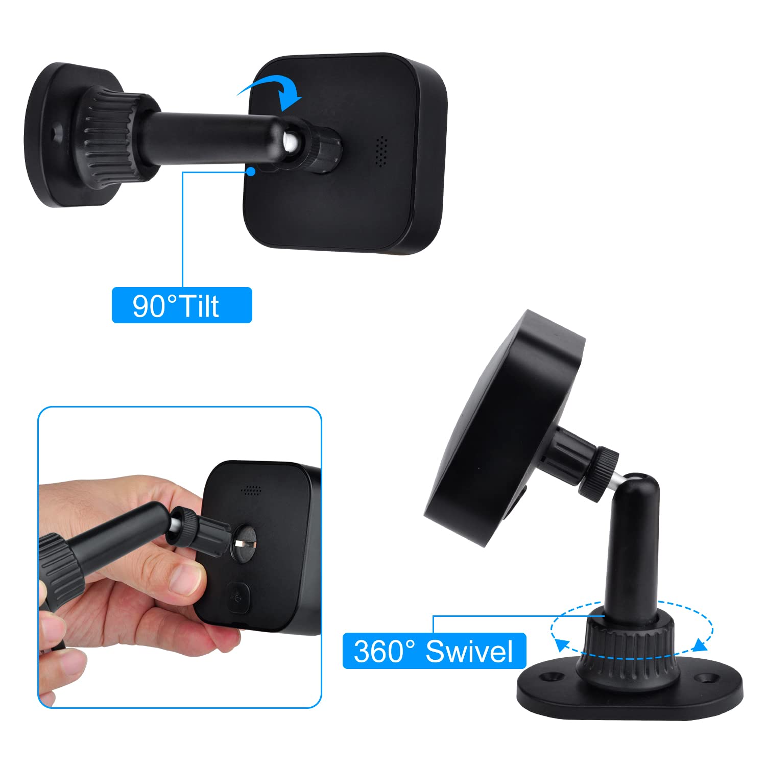 4 Pack Strong Adhesive Wall Mount for Blink Outdoor 4 (4th Gen) & (3rd Gen),Blink Outdoor Camera, No Drilling or Screw Secured Fixed,360 Degree Adjustable Wall Mount Bracket for Blink XT/XT2 Camera