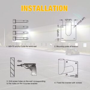 JC-LGL 90 Degree Wall Mount Bracket with 2-3/8in OD Tenon, Tenon Adapter L Shape Wall Mounted Adapter for LED Street Lights Parking Lot Lights Post Top Light, Heavy Duty Steel, Dark Bronze, 2 Pack