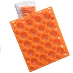 3 PCS 50 Well Centrifuge Tube Rack for 10ml/15ml/50ml Laboratory Plastic Tube Rack Holder (Deep Blue, Orange, Light Blue)