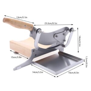 Manual Chinese Medicine Slicer Stainless Steel Home Kitchen Slicer Machine with Adjustable Cutting Thickness Cutter Machine for Cutting Chinese Medicine and Food