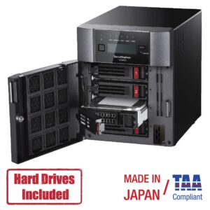 BUFFALO TeraStation 5420DN Desktop NAS 8TB (2x4TB) with HDD NAS Hard Drives Included 10GbE / 4 Bay/RAID/iSCSI/NAS/Storage Server/NAS Server/NAS Storage/Network Storage/File Server