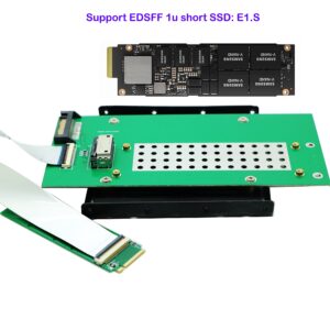 Sintech M.2 Nvme M-Key Adapter Card,Compatible with Intel EDSFF E1.S 1U Short Ruler SSD