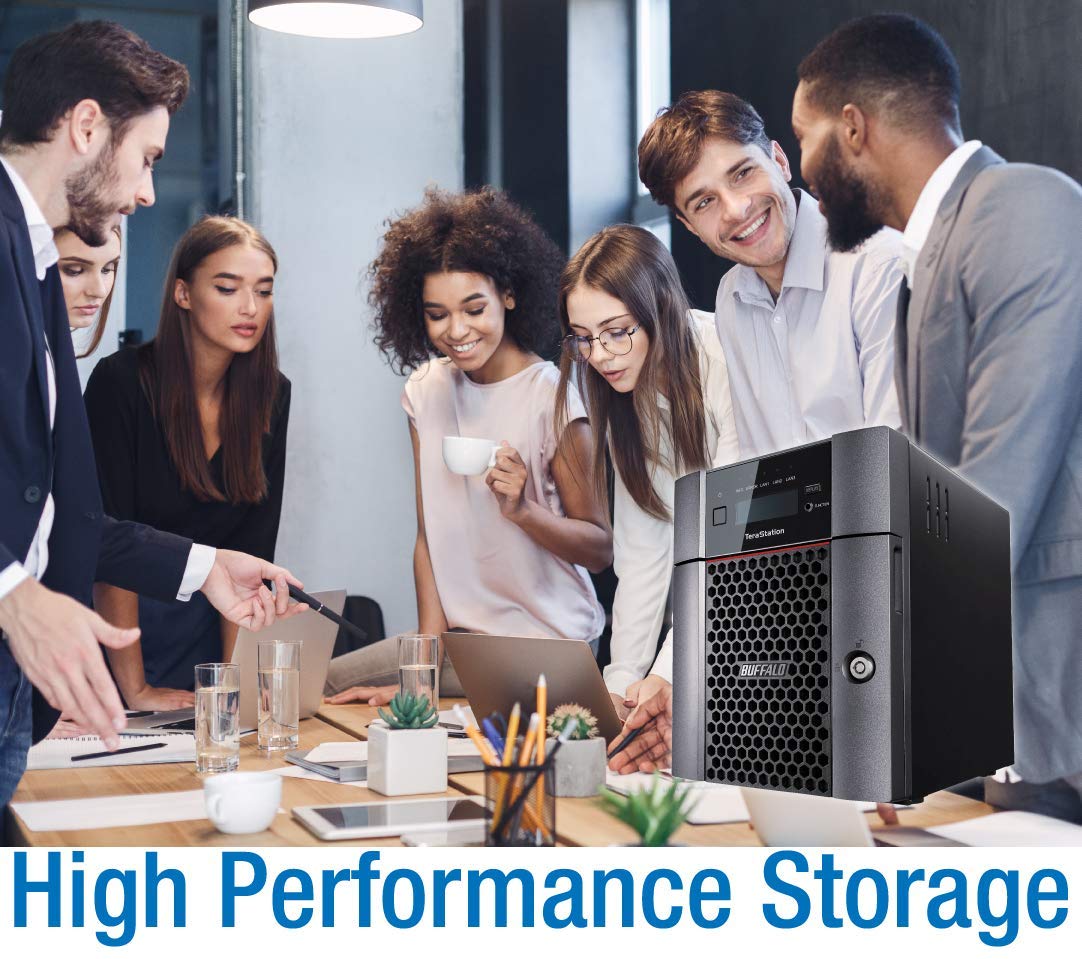 BUFFALO TeraStation 5420DN Desktop NAS 8TB (2x4TB) with HDD NAS Hard Drives Included 10GbE / 4 Bay/RAID/iSCSI/NAS/Storage Server/NAS Server/NAS Storage/Network Storage/File Server