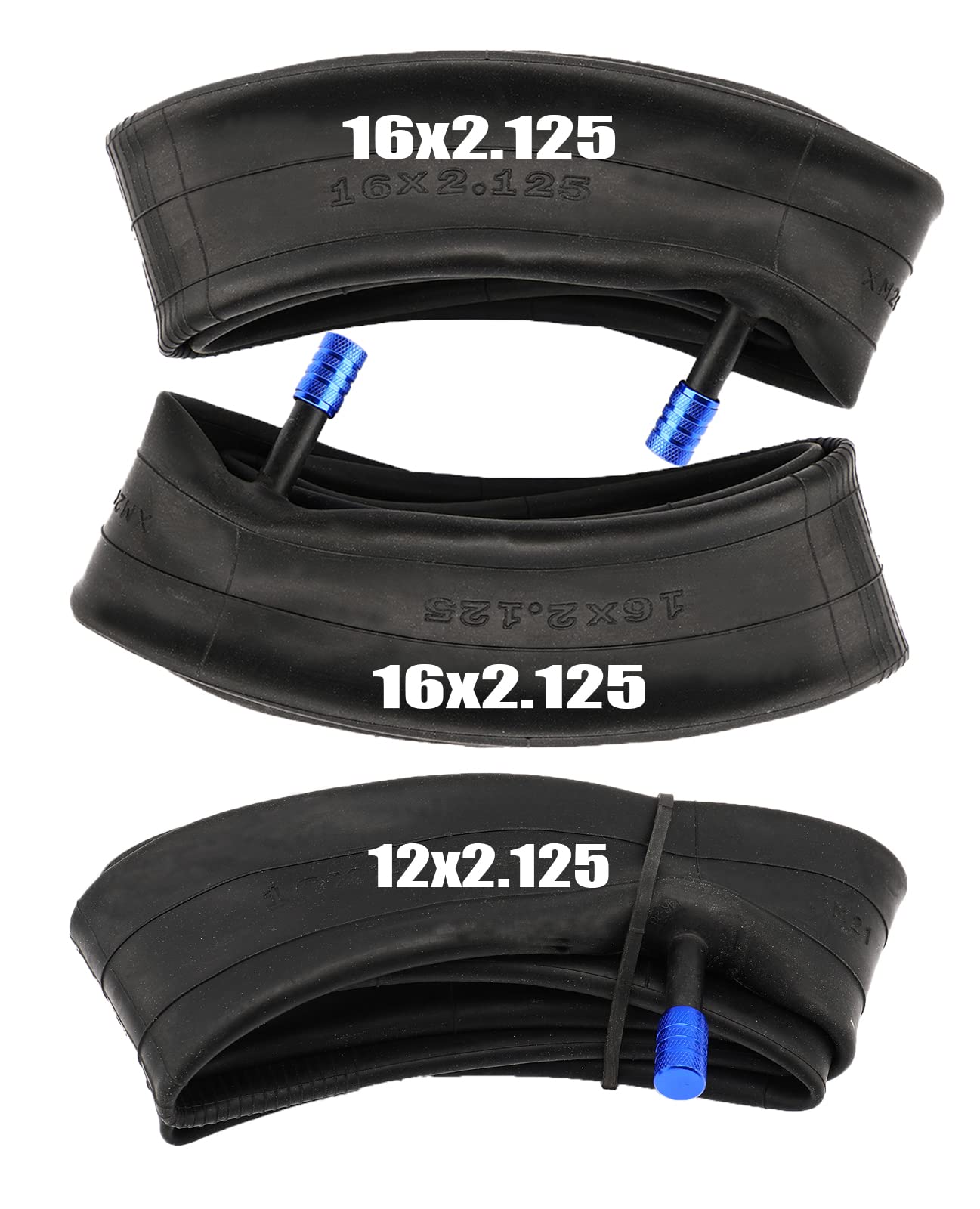 16''x2.125 and 12.5''x2.125 (2+1) Inner Tubes Compatible with Stroller Revolution SE/Pro/Flex/SU/Ironman Tire Tube,Made from BPA/Latex Free Premium Quality Butyl Rubber,by FYSHIQING