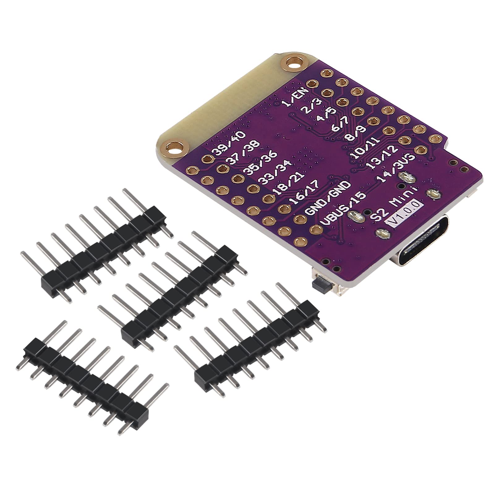 DIANN 2pcs ESP32 S2 Mini V1.0.0 WiFi IOT Board Based ESP32-S2FN4R2 ESP32-S2 4MB Flash 2MB PSRAM MicroPython Type-C USB