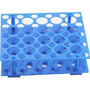 3 PCS 50 Well Centrifuge Tube Rack for 10ml/15ml/50ml Laboratory Plastic Tube Rack Holder (Deep Blue, Orange, Light Blue)