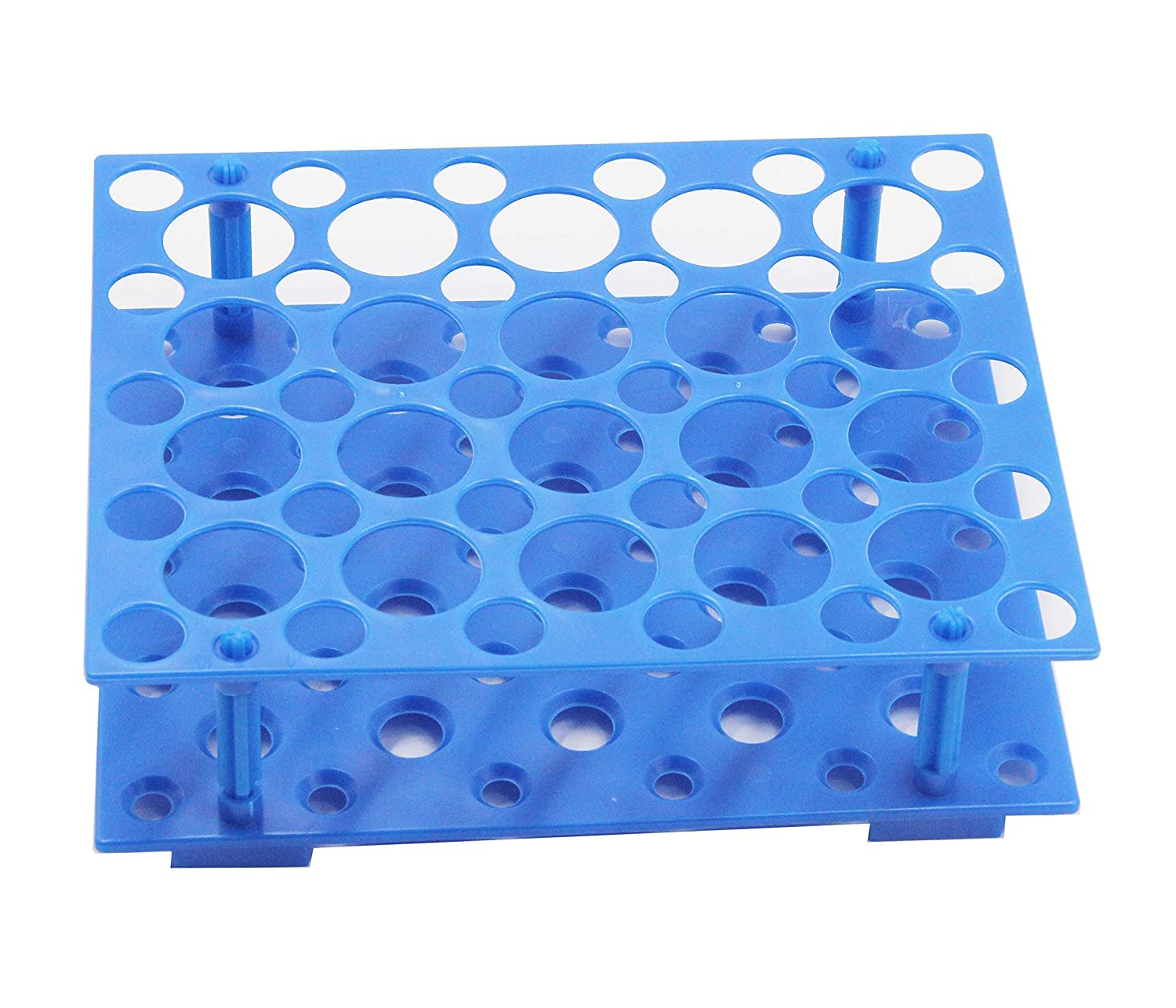 3 PCS 50 Well Centrifuge Tube Rack for 10ml/15ml/50ml Laboratory Plastic Tube Rack Holder (Deep Blue, Orange, Light Blue)