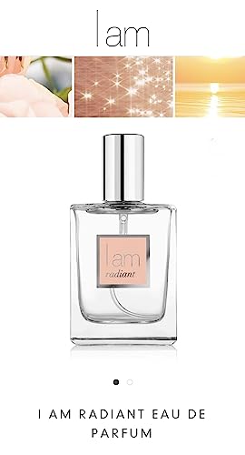 I am RADIANT Eau de Parfum - Clean Naturally Scented Womens Perfumes - A Warm Exotic Blend of Citrus, Spice Tea, and Vanilla with Floral Patchouli, Moroccan Rose, and Freesia (1.7 oz Spray Bottle)