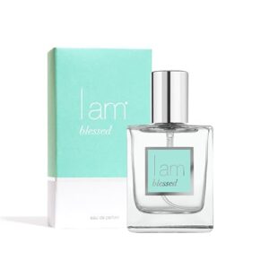 i am blessed eau de parfum - clean naturally scented womens perfumes - an inspiring blend of floral jasmine, bergamot, amber, lemon citrus, neroli, vanilla, and mandarin orange (1.7 oz spray bottle)