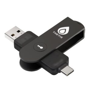 thetis pro fido2 security key, two factor authentication nfc security key fido 2.0, dual usb a ports & type c for multi layered protection (hotp) in windows/macos/linux, gmail, facebook,dropbox,github