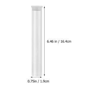 LIOOBO Clear PVC Tube: 6 Pack Acrylic Tubes with Caps, Empty Tube Packaging with Cap, Bead Craft Supply Storage