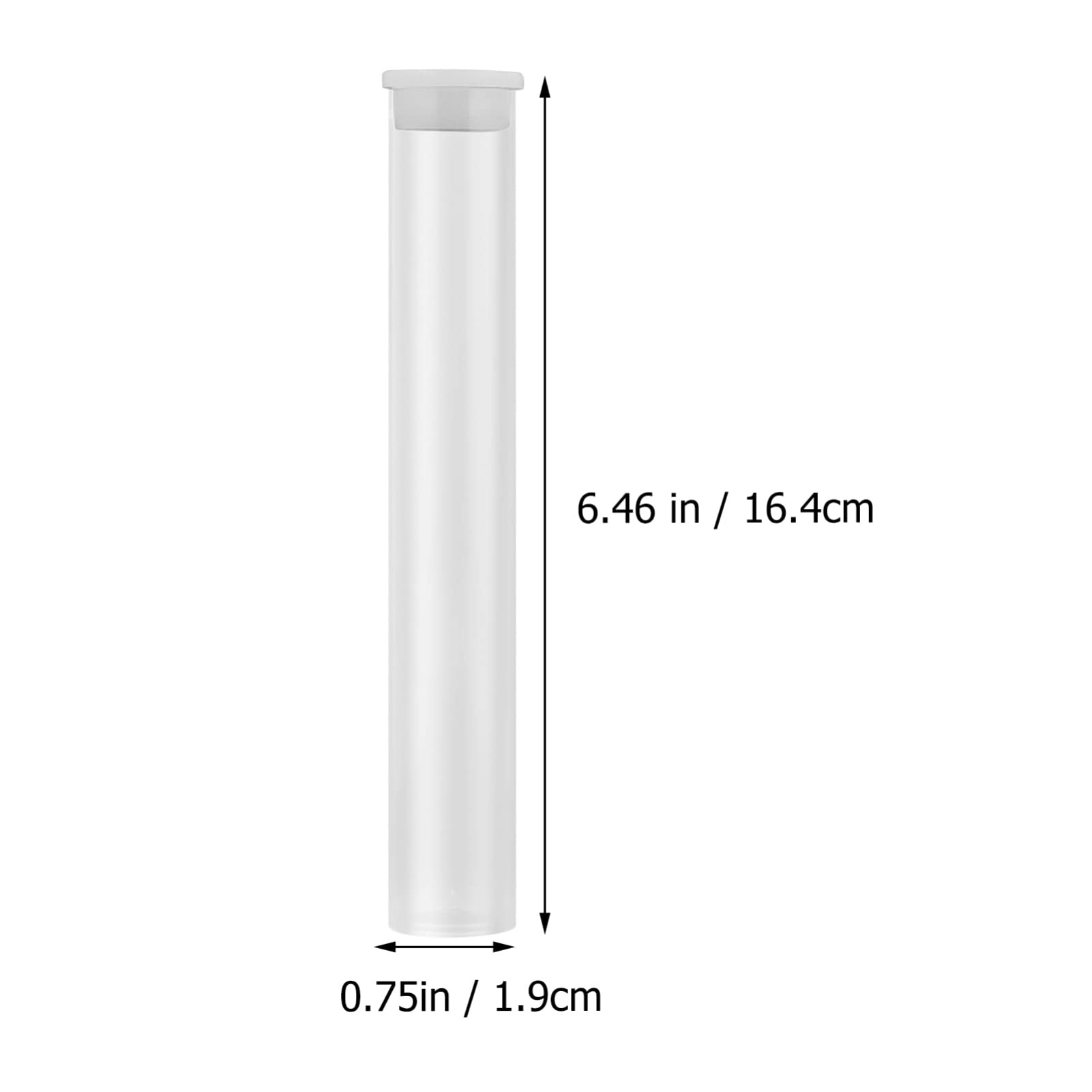 LIOOBO Clear PVC Tube: 6 Pack Acrylic Tubes with Caps, Empty Tube Packaging with Cap, Bead Craft Supply Storage