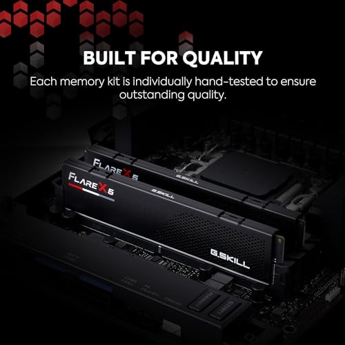 G.SKILL Flare X5 Series (AMD Expo) DDR5 RAM 64GB (2x32GB) 5600MT/s CL36-36-36-89 1.25V Desktop Computer Memory UDIMM - Matte Black (F5-5600J3636D32GX2-FX5)