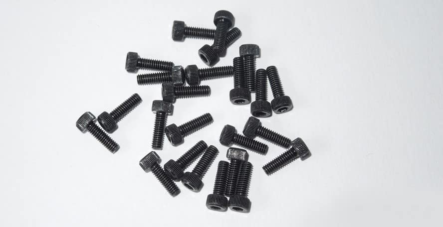 SSD RC M2.5 x 8mm Cap Head Screws Black (24)