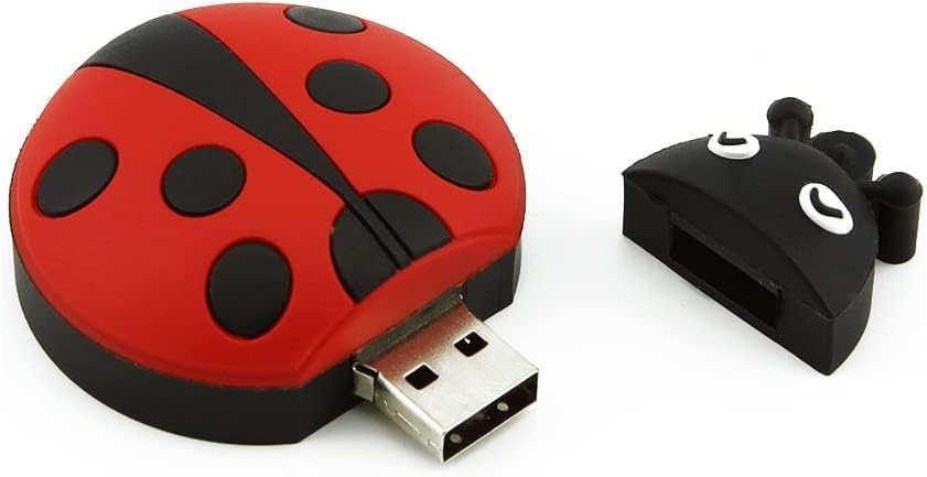 64GB USB 2.0 Flash Drive Cute Animal Ladybug Shape Pen Drive Memory Stick Thumb Drive Jump Drive Flashdrive Pendrive