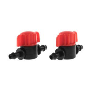 1/4 Inch Barb Shut-Off Valve DGZZI 12PCS Black Plastic Universal Drip Irrigation Tubing Coupling Valves for 1/4" Tubing, Drip Irrigation Switch