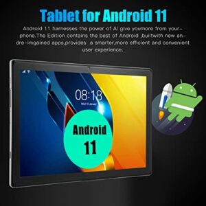 PUSOKEI 10in Tablet for Android 11,Bluetooth 5.0,1920x1200 HD MT6711 10 Cores 2.5Ghz Tablet,2.4G/5G WiFi Calling Tablet,6GB 128GB,Dual Camera,Silver(us)