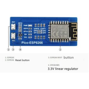 UART ESP8266 WiFi Module for Raspberry Pi Pico Supports TCP/UDP Protocol