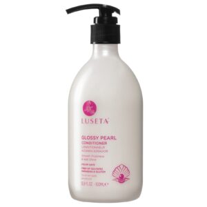 luseta glossy pearl conditioner for smoothing and nourishing frizzy, deep moisturizing conditioner with pearl extract, awakening shine for dull hair 16.9 fl.oz.