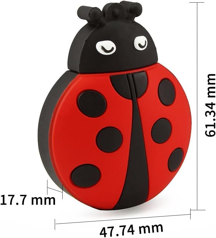 64GB USB 2.0 Flash Drive Cute Animal Ladybug Shape Pen Drive Memory Stick Thumb Drive Jump Drive Flashdrive Pendrive