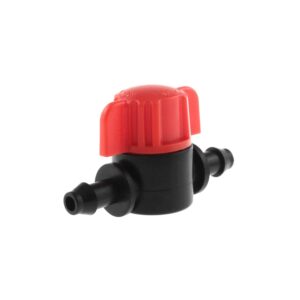 1/4 Inch Barb Shut-Off Valve DGZZI 12PCS Black Plastic Universal Drip Irrigation Tubing Coupling Valves for 1/4" Tubing, Drip Irrigation Switch