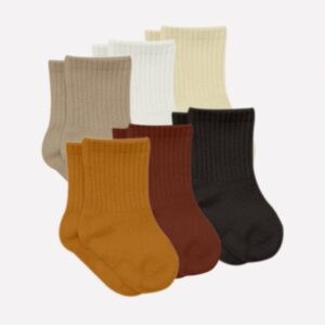 bistyle Baby Grip Ankle Socks 6 Pairs | Newborn Infant Toddlers Socks Anti-Allergic Cotton | Kids Boys Girls Ankle Socks Multicolor (as1, age, 6_months, 12_months, Brown, 6-12 Months)