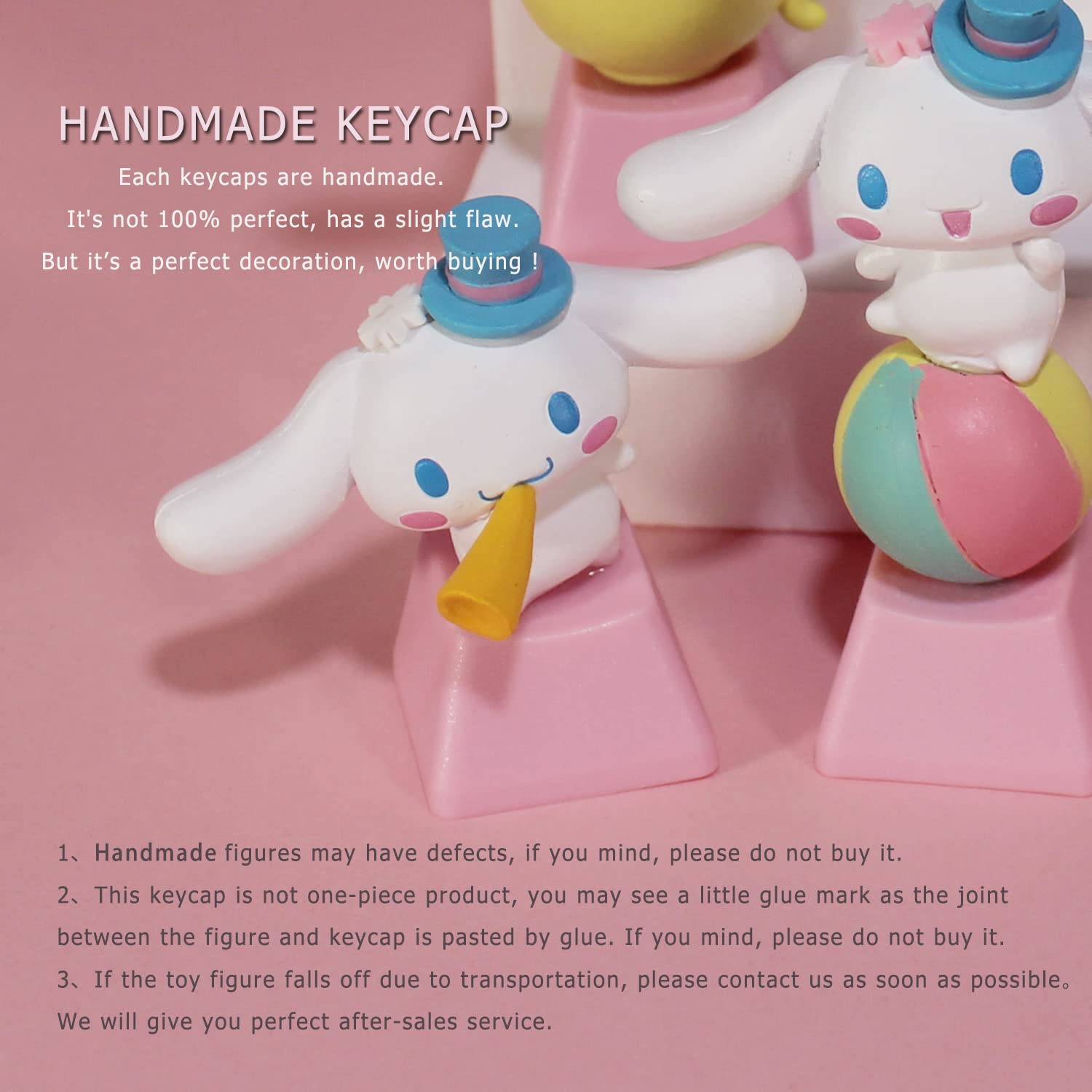 POPKEEY Kirby Keycaps Japanese Anime Pink Key Caps，Compatible with Cherry MX Switches Custom Gaming Mechanical Keyboard (Magic)