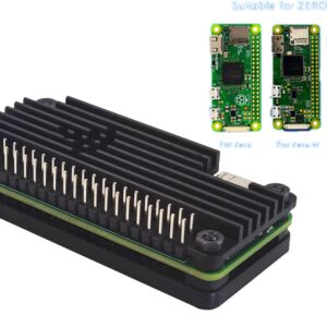 WEIYIXING Raspberry Pi Zero Heatsink Case, Raspberry Pi Zero 2 Aluminum Passive Case with Pin Header for Raspberry Pi Zero 2W