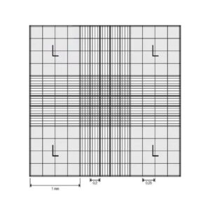 Cell Counting Chamber，Improved Neubauer Hemocytometer with Bright Line and 2 pcs Cover Glass