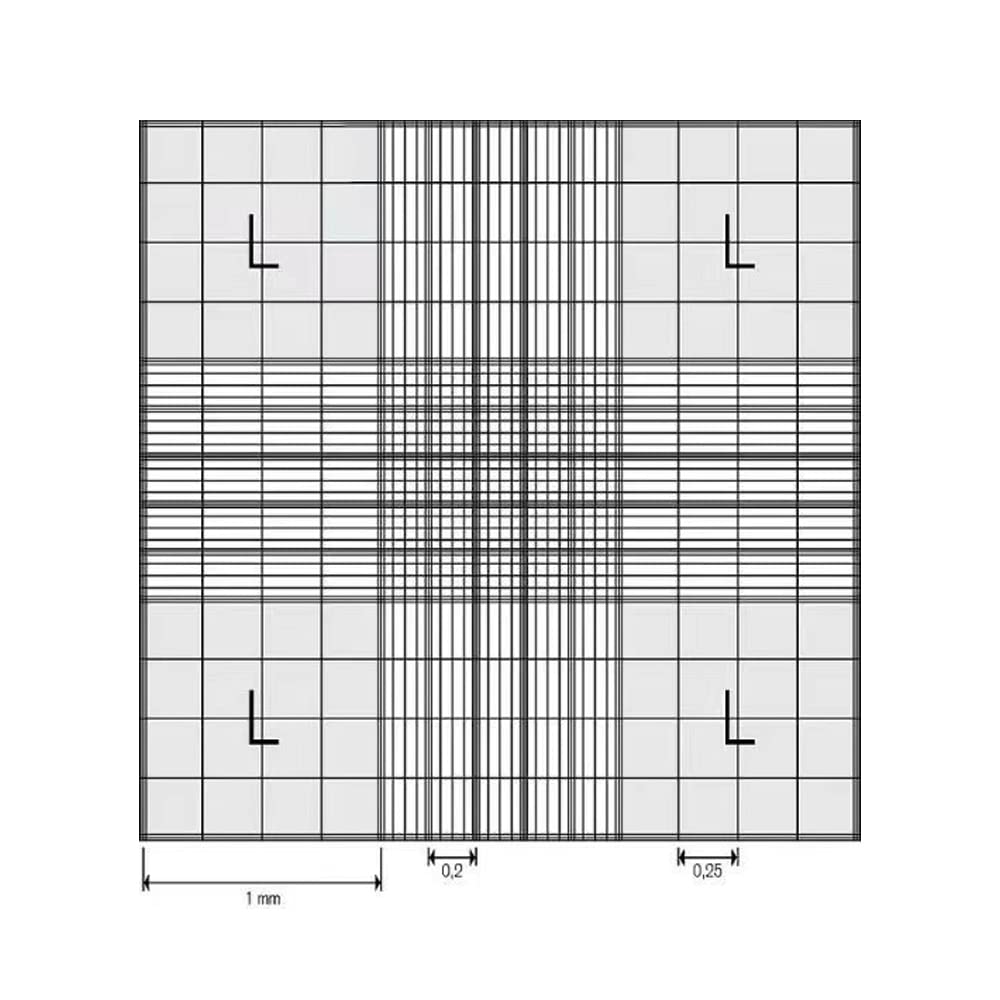 Cell Counting Chamber，Improved Neubauer Hemocytometer with Bright Line and 2 pcs Cover Glass