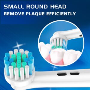 Whuppsi Replacement Brush Heads Compatible with Oral B Braun Electric Toothbrushes, 4PCS, Small Round Head Replace for Daily Clean, for Pro and Smart Series, for Triumph Professional Care Refills