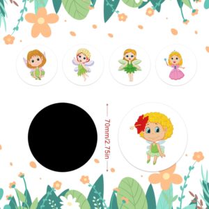 10pcs Potty Training Stickers, Reusable Fun Potty Training Toilet Seat Magic Stickers Color Changing for Toddlers Baby Girls Potty Targets Stickers with 5 Different Elf Princess Patterns