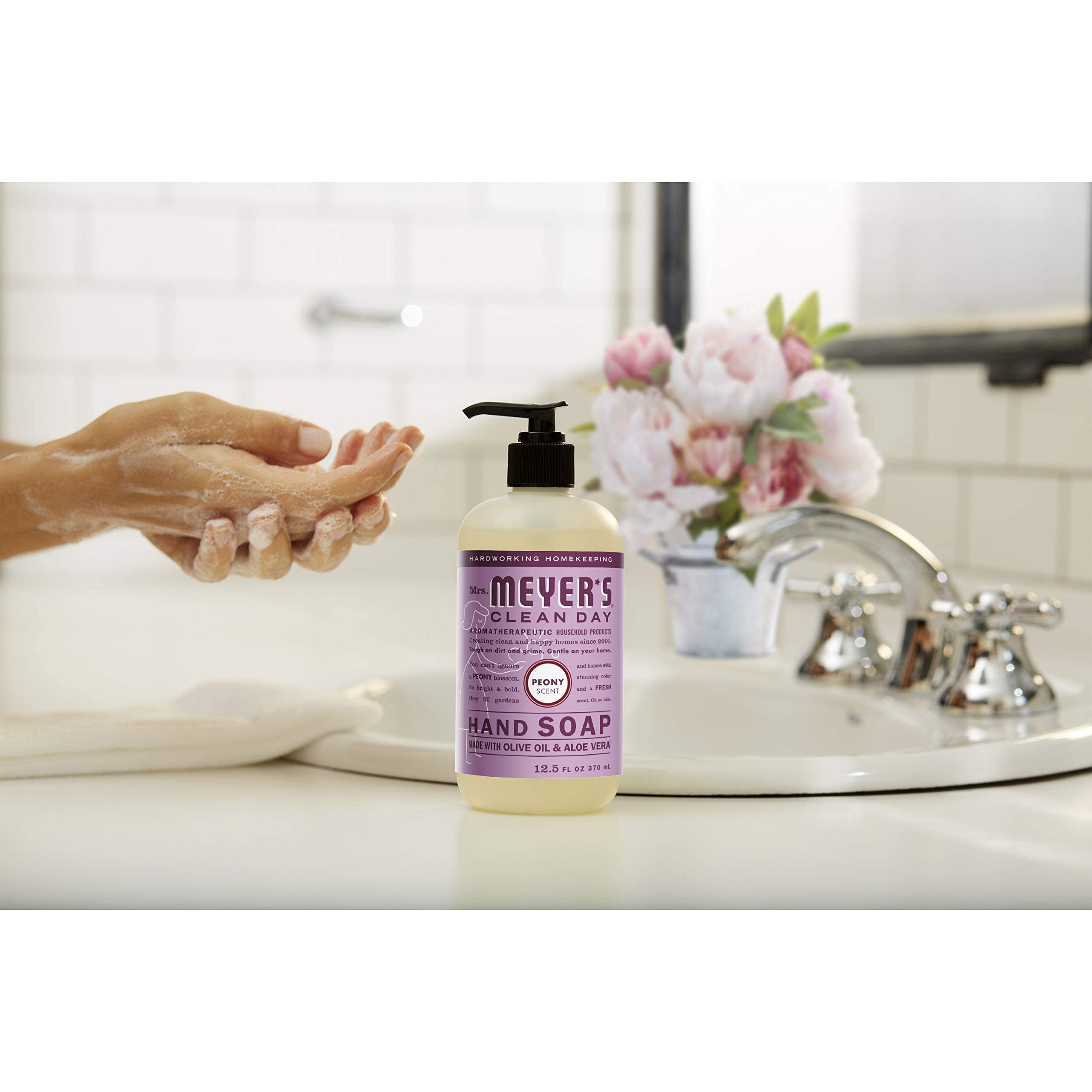 MRS. MEYER'S CLEAN DAY Hand Soap Variety Pack, 1 Peony, 1 Lilac, 2 CT