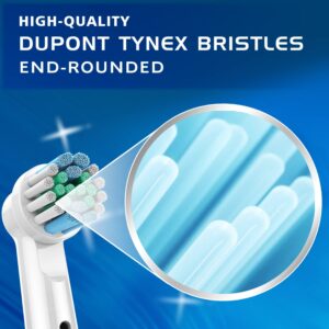 Whuppsi Replacement Brush Heads Compatible with Oral B Braun Electric Toothbrushes, 4PCS, Small Round Head Replace for Daily Clean, for Pro and Smart Series, for Triumph Professional Care Refills