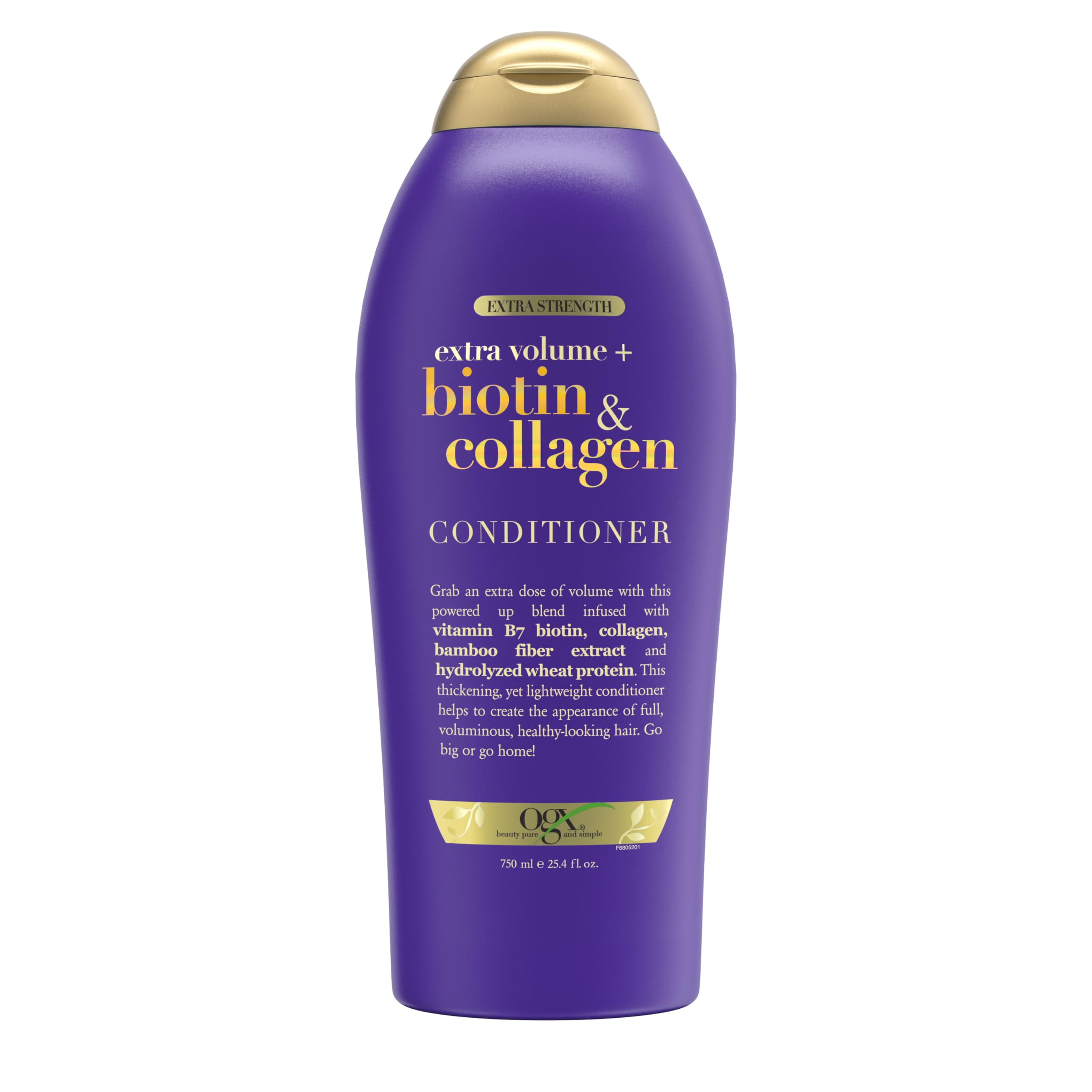 OGX Biotin & Collagen Extra Strength Volumizing Conditioner for Thicker, Fuller Hair, 25.4 fl oz