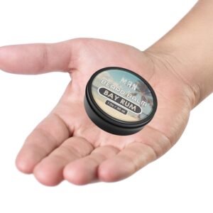 The Man Brand - Bay Rum Beard Balm with Shea Butter and Beeswax - 1 oz Leave-in Conditioner and Styling Balm for Men