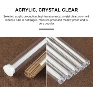 LIOOBO Clear PVC Tube: 6 Pack Acrylic Tubes with Caps, Empty Tube Packaging with Cap, Bead Craft Supply Storage