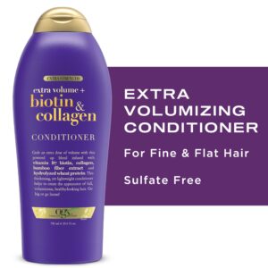 OGX Biotin & Collagen Extra Strength Volumizing Conditioner for Thicker, Fuller Hair, 25.4 fl oz