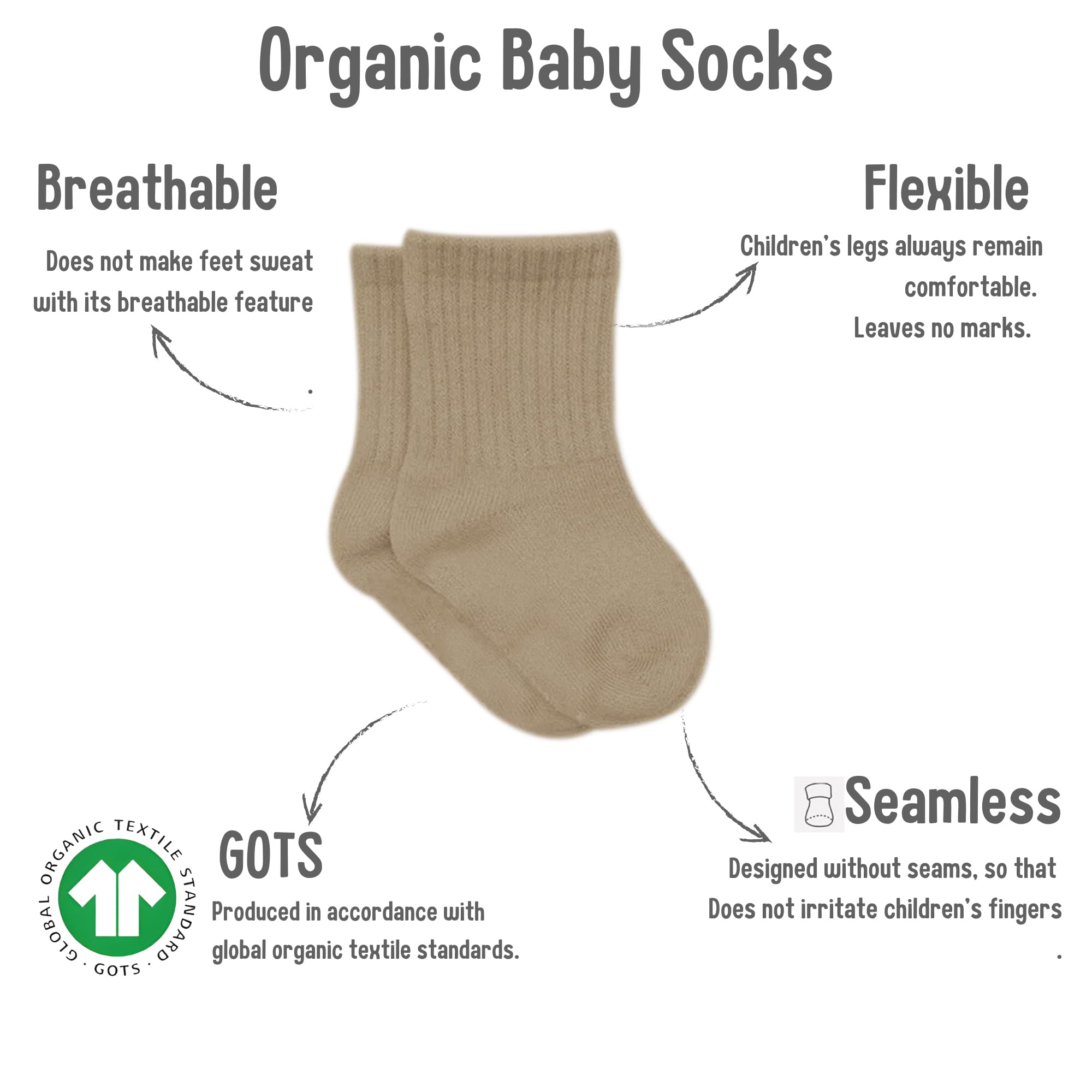 bistyle Baby Grip Ankle Socks 6 Pairs | Newborn Infant Toddlers Socks Anti-Allergic Cotton | Kids Boys Girls Ankle Socks Multicolor (as1, age, 6_months, 12_months, Brown, 6-12 Months)