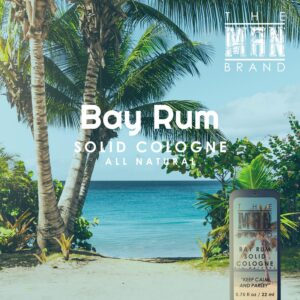 Bay Rum Solid Cologne - Natural Men's Bay Rum Cologne - Redefined men's fragrance Bay Rum Wax Cologne, Bay Rum Travel Size Cologne for men - Bay Rum Solid Cologne for men (3/4 oz (Pack of 1), Bay Rum)