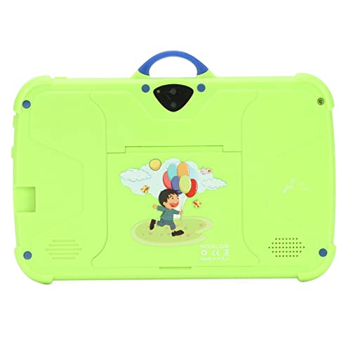 PUSOKEI 7 Inch Kids Tablet PC,1GB RAM 8GB ROM,for Android 6,IPS HD Eye Protection Screen,2MP Dual Camera Toddler Tablet with Stand Protective Case,BT4.0,Dual Band WiFi.(Green)