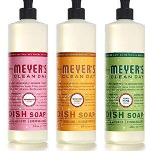 MRS. MEYER'S CLEAN DAY Variety Dish Soap Scent (Peppermint + Orange Clove + Iowa Pine)