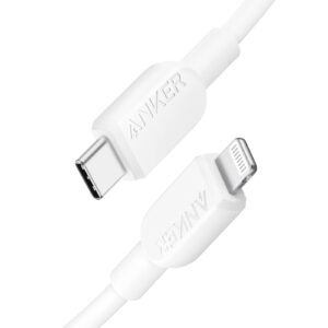 Anker 310 USB-C to Lightning Cable(White, 6ft), MFi Certified, Fast Charging Cable for iPhone 14 Plus 14 14 Pro Max 13 13 Pro 12 11 X XS XR (Charger Not Included)