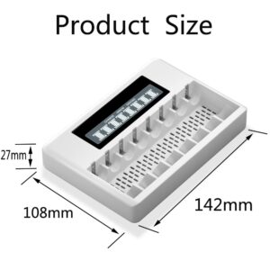 CITYORK 1.5V Rechargeable Lithium Battery with Charger, 4 Pack 1.5V AA 3000mWh and AAA 1200mWh Rechargeable Lithium Battery, LCD Display Quick Independent Battery Charger