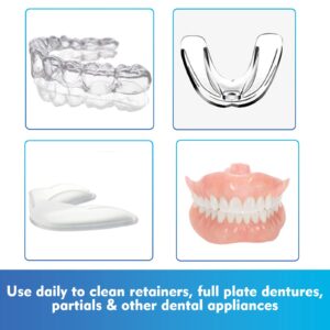 Aligner Cleaner, Denture Cleaner and Whitener Paste Foam Perfect for Sports Mouth Guard and Denture, Fast-Acting Alternative to Retainer Cleaner Tablets, Whitens Teeth and Fights Bad Breath 2 Pack