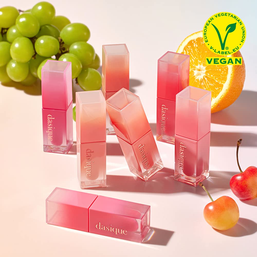 dasique Juicy Dewy Tint (03 Pink Guava) 0.12 oz | Light Application with moisture | Long-wearing Glossy Lip Stain, Non-sticky | Vegan, Cruelty-free | K-beauty