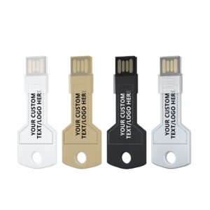 Paintechz Custom Key USB Flash Drives 50 Pack, Personalized Logo Bulk - as Corporate Gifts and Promotional Giveaways - 512MB