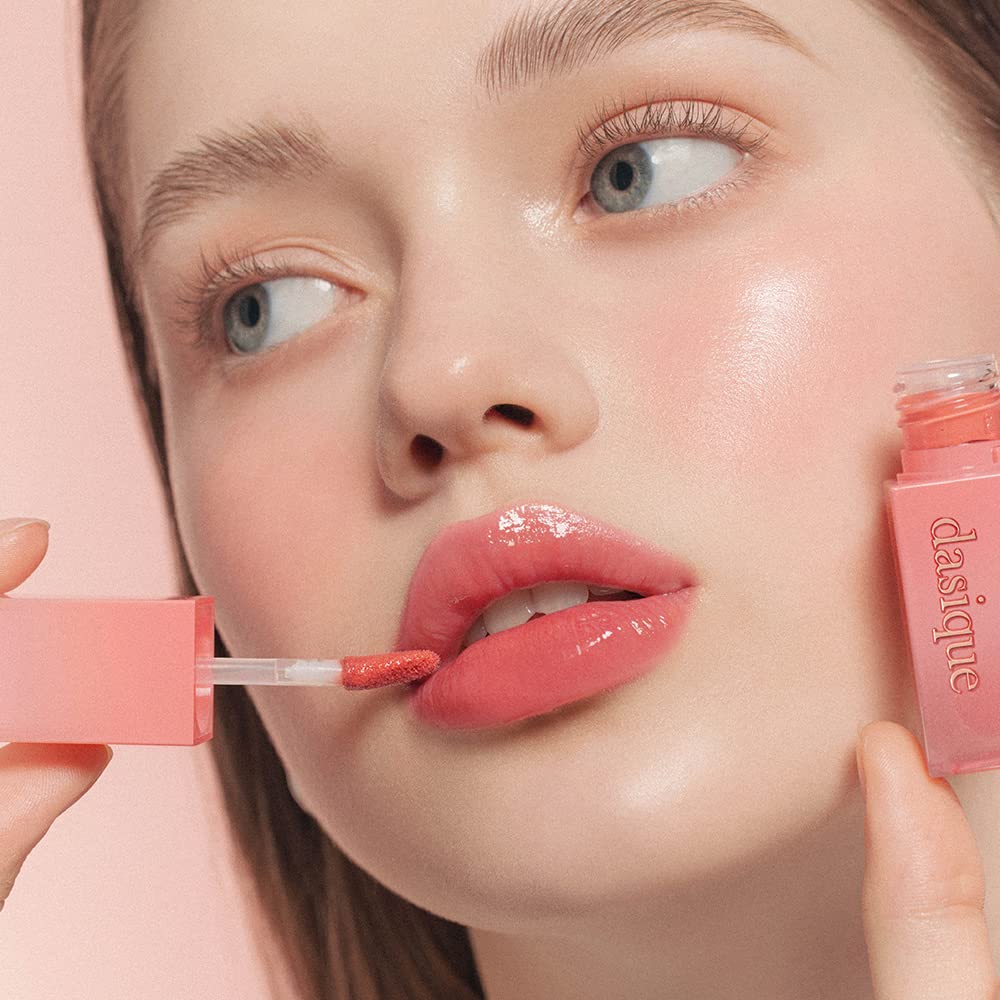 dasique Juicy Dewy Tint (06 Rose Apple) 0.12 oz | Light Application with moisture | Long-wearing Glossy Lip Stain, Non-sticky | Vegan, Cruelty-free | K-beauty