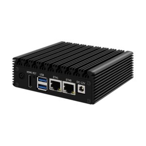 HUNSN Micro Firewall Appliance, Mini PC, OPNsense, VPN, Router PC, Intel Celeron J4105, RJ12, AES-NI, 2 x Intel 2.5GbE I226-V LAN, RST, HDMI, 2 x USB3.0, 16G RAM, 512G SSD